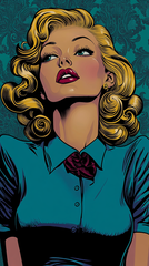 Atractive blonde woman Charles Burns Style