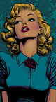 Atractive blonde woman Charles Burns Style